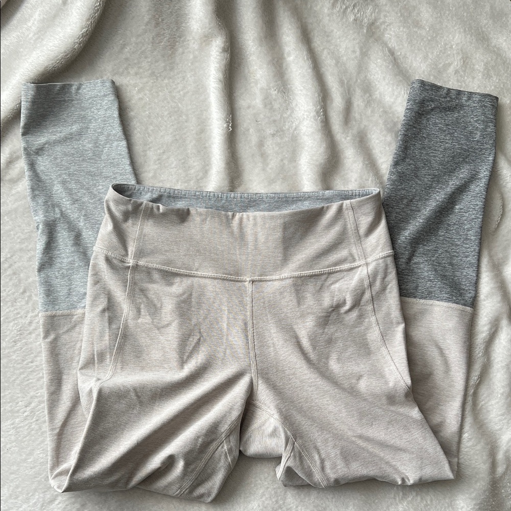 {Outdoor Voices} Gray and Cream Leggings